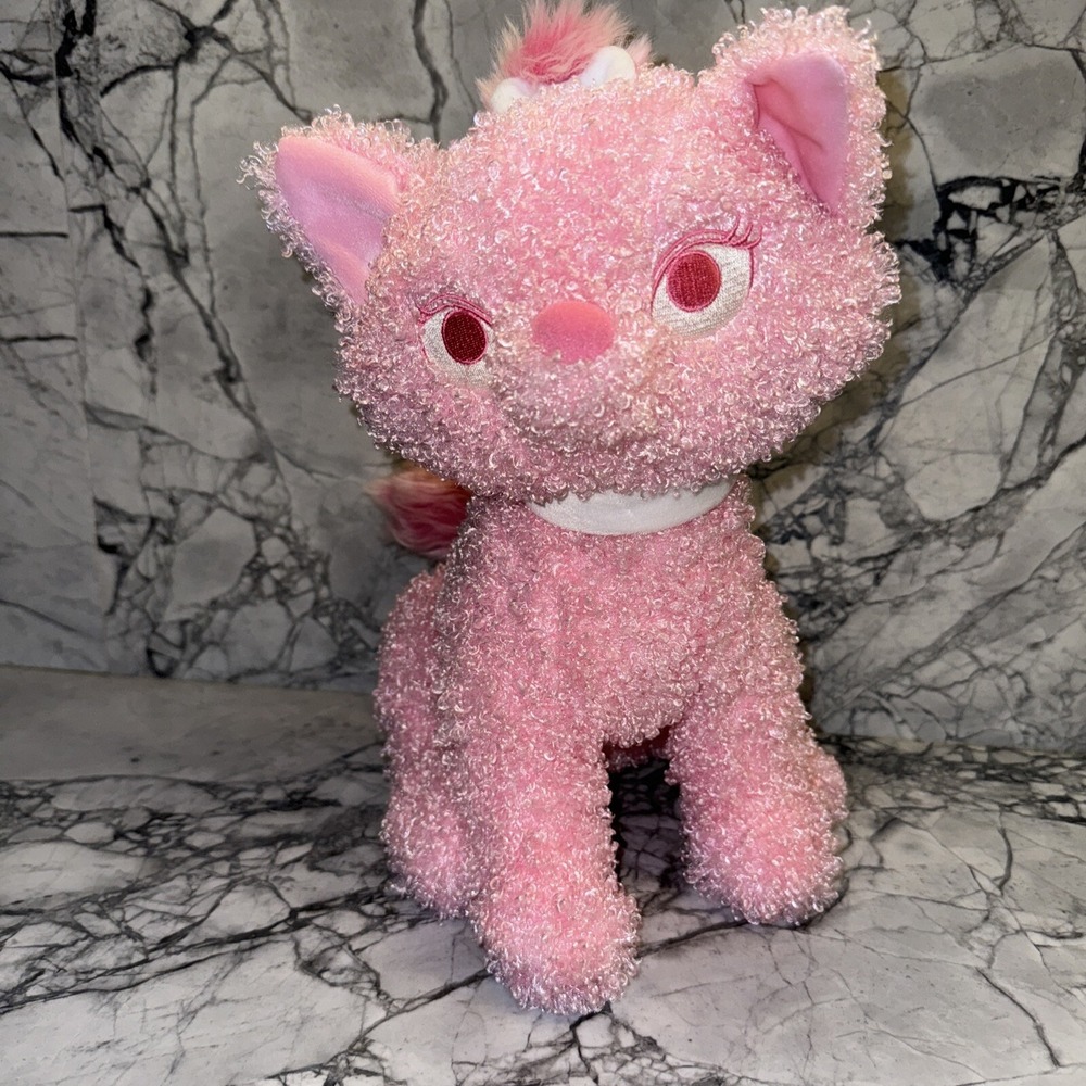 Disney Store Exclusive Plush Pink Marie Aristocats Cat Stuffed Animal NEW 12"